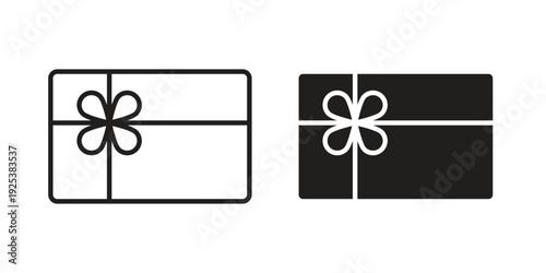 Gift card icon symbol design template. Vector 10 eps.