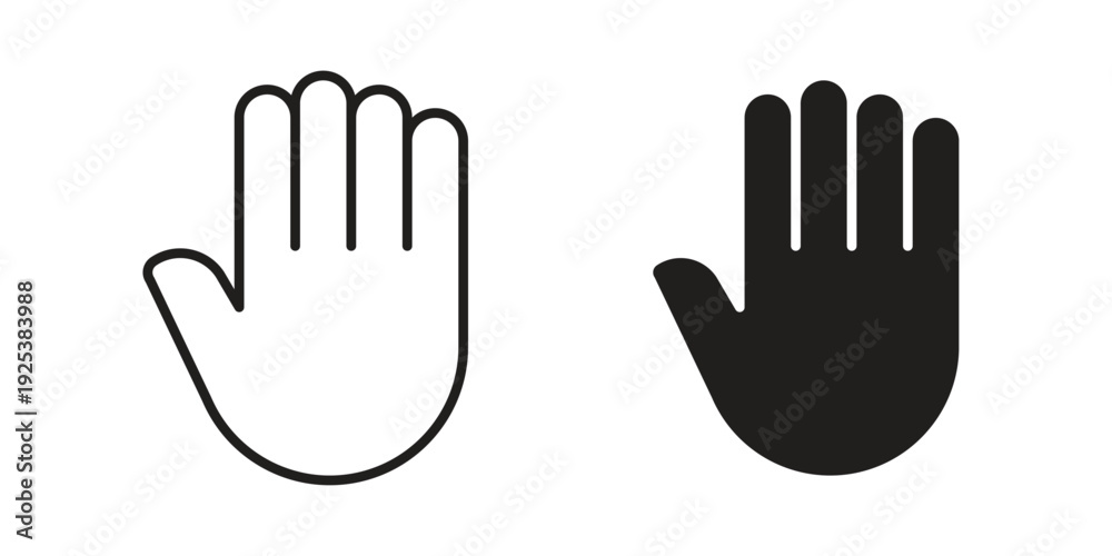 Obraz premium Hand icon symbol design template. Vector 10 eps.