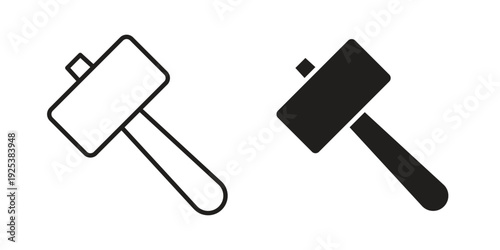 Hammer icon symbol design template. Vector 10 eps.