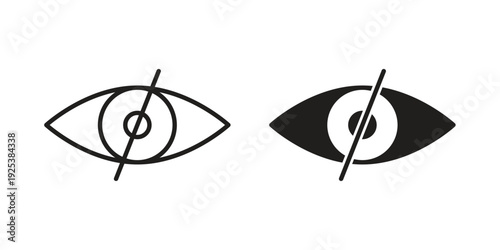 Hide icon symbol design template. Vector 10 eps.