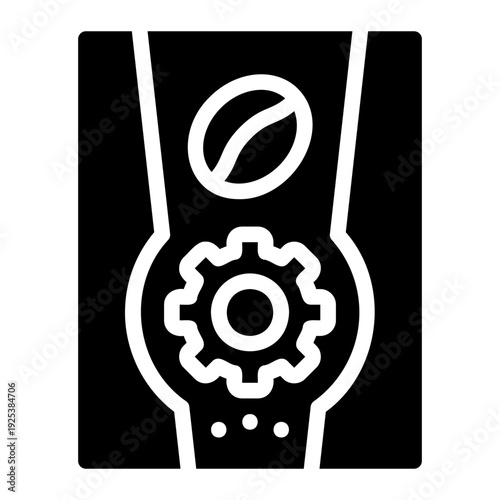 coffee bean glyph icon