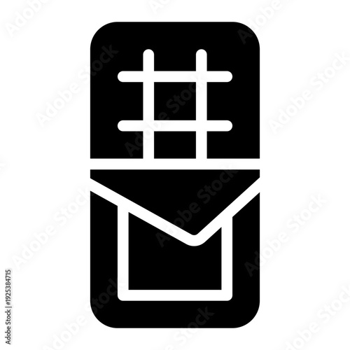chocolate bar glyph icon
