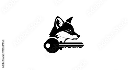 Fox and Key Logo for Smart Security and Digital Protection