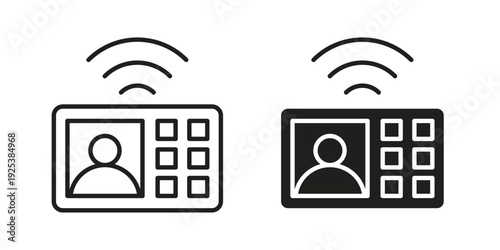 Interphone icon symbol design template. Vector 10 eps.