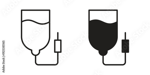 IV bag icon symbol design template. Vector 10 eps.