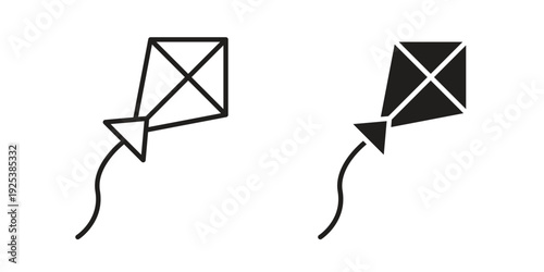 Kite icon symbol design template. Vector 10 eps.