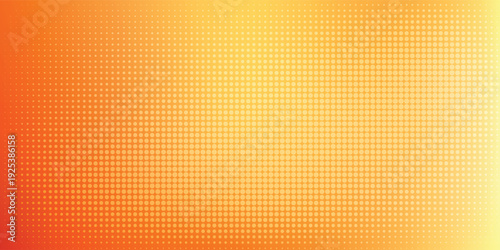 Abstract bright orange background with central radial halftone dot pattern eps10
