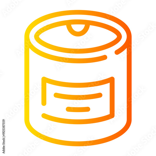 canned food gradient icon