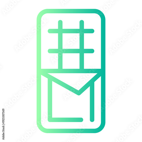 chocolate bar gradient icon