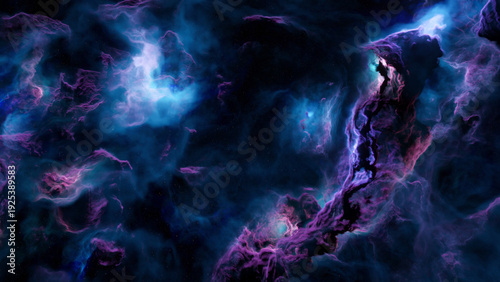 Abstract space background with nebula. 3D Rendering