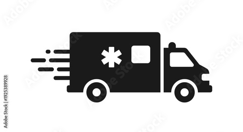 Fast Ambulance Icon Emergency Medical Transport Speed Healthcare.