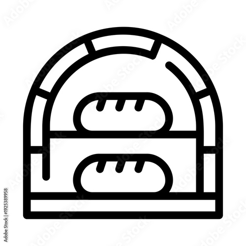 oven line icon