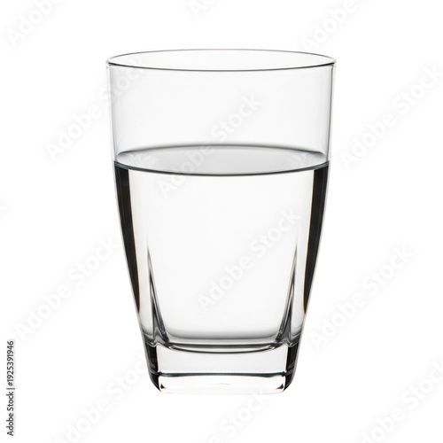 Wallpaper Mural A clear glass filled with water placed on a white background isolated on white background Torontodigital.ca