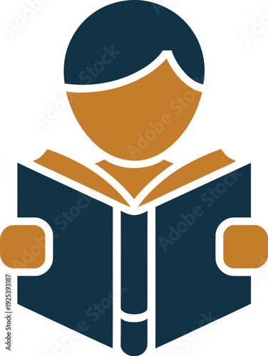 A person reading a book with a thoughtful expression