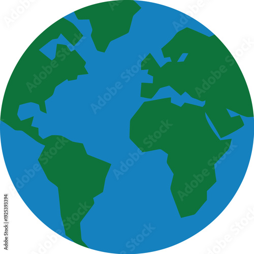 A colorful illustration of the Earth from space showing continents and oceans