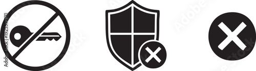 Forbidden Access Denied Unauthorized Entry Security Block Icon