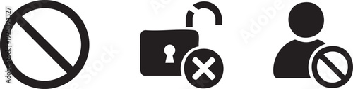 Security Access Denied Unauthorized Entry System Failure Symbol