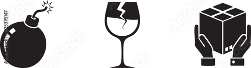 Explosive Fragile Handle With Care Shipping Safety Label