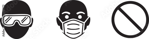 Eyewear Required Mask Required Keep Out Safety Instruction