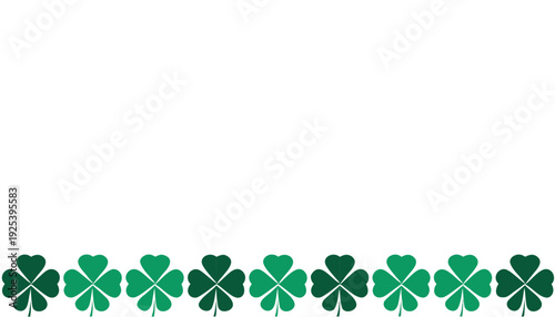Green shamrock border design for St. Patrick's Day decoration  