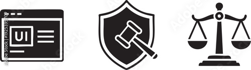 Professional Framework Governance Law Legal System Policy Icon