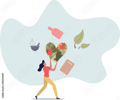 Vegan food lifestyle with vegetables and balanced diet .Fresh organic products for eco catering with nutrition and vitamins from raw fruit.person's life situation and his activities.