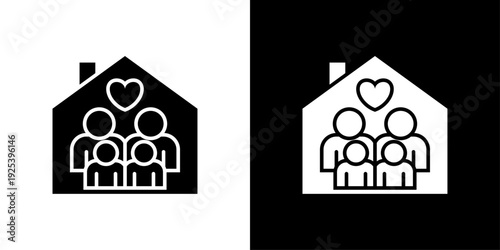Family Icon Sheet Black And White