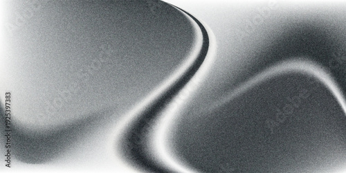 Grainy gradient background, grey black white monochrome abstract noise texture banner backdrop.vector
