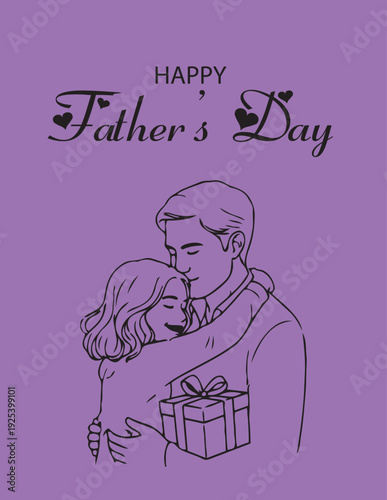 Father's Day Gift Illustration with Child