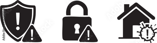 Shield Alert Lock Alert Intrusion Detection Security Symbol