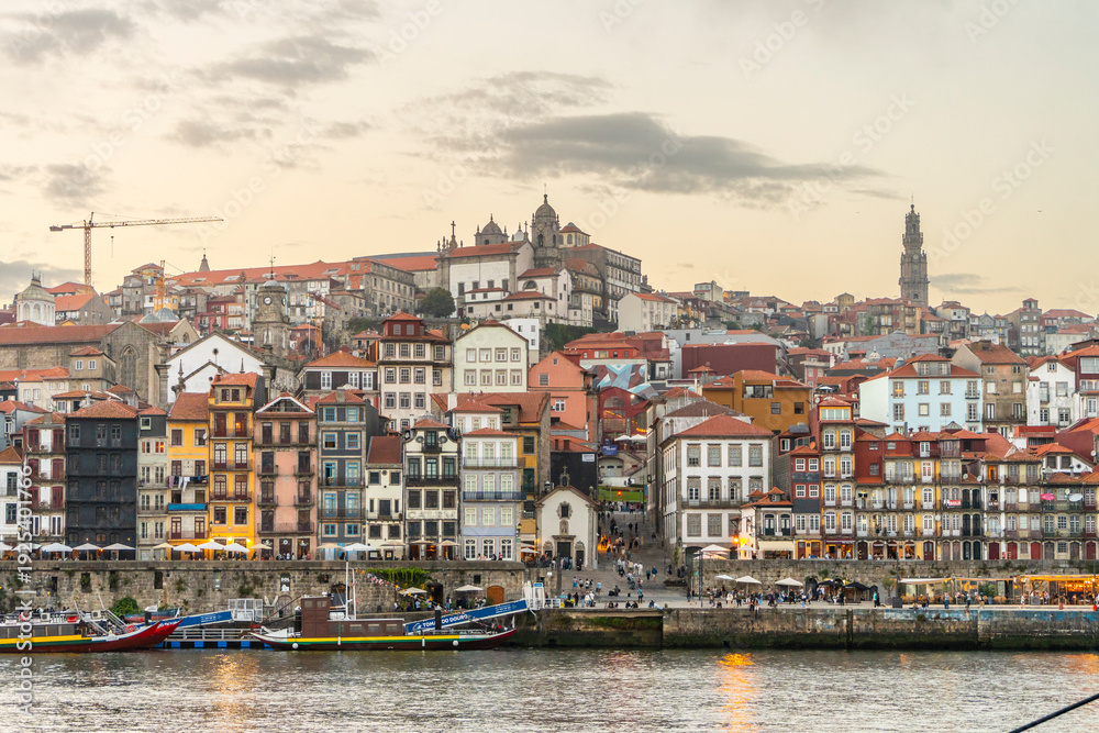 Fototapeta premium Old Town of Porto Viewed from the Douro River