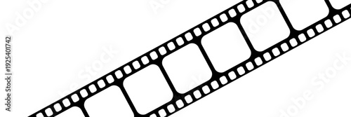 Film strip background with retro photo and cinema frames. Movie reel or video strip roll design. Vector illustration for media, film, and photography projects.eps10