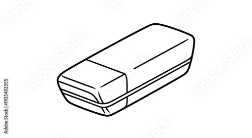 Eraser Icon, Stationery, Office Supplies, Drawing Tool, School Supplies, Isolated White Background