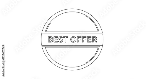 Best Offer Stamp Icon - Circular Seal with Text for Sales and Promotions