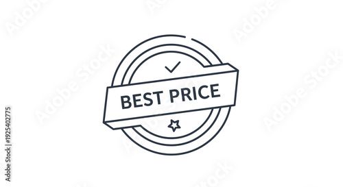 Best Price Guarantee Stamp Icon - Vector Illustration