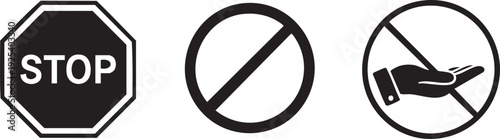 Red Stop Forbidden Prohibited Warning Sign Forbidden Entry