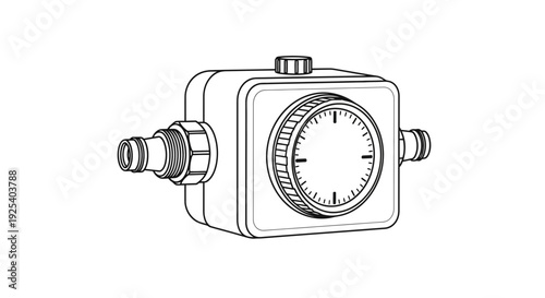 Mechanical Water Flow Regulator with Dial Timer for Irrigation and Plumbing Systems