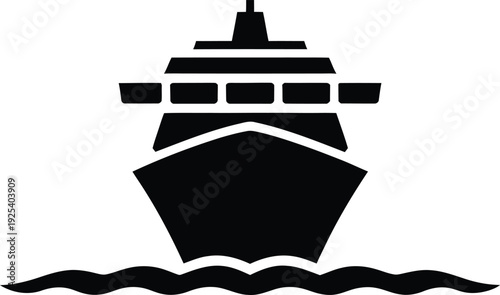 Modern cruise ship sailing on calm waters