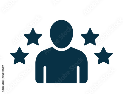 A star-rated icon representing a highly rated person or user