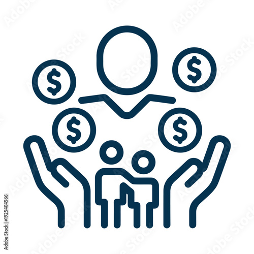 A person supporting others with financial assistance and care