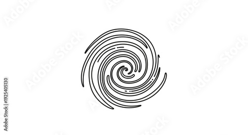 Abstract Swirl Pattern, Vortex, Spiral, Motion, Black and White