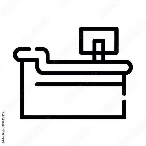 A simple black line drawing of a cash register