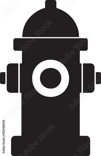  Fire hydrant icon silhouette vector