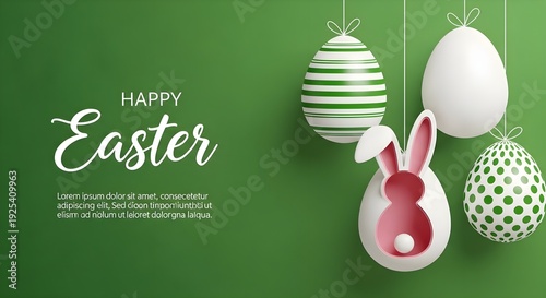 Easter eggs and bunny decoration