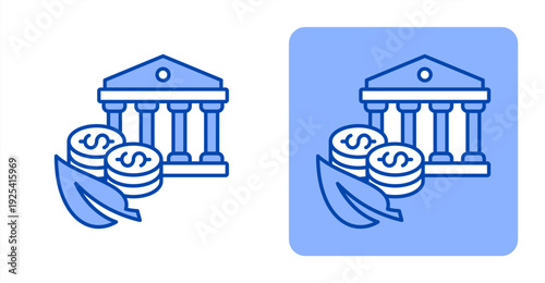 Sustainable Finance icon, with contrast background.