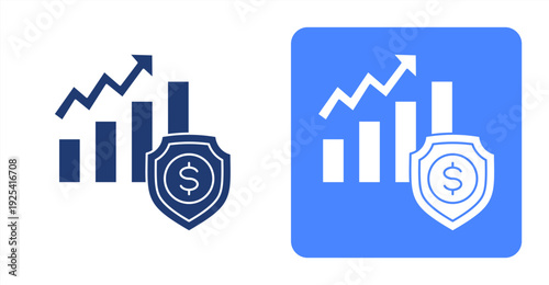 Financial Stability icon, with contrast background.