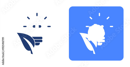 Green Innovation icon, with contrast background.