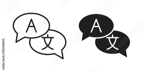 Language icon symbol design template. Vector 10 eps.