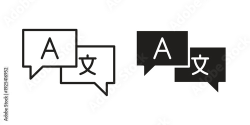 Language icon symbol design template. Vector 10 eps.