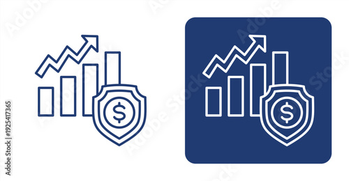 Financial Stability icon, with contrast background.